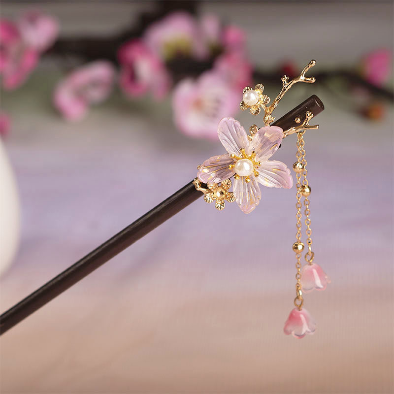 diy发簪步摇木簪材料包 手工古风汉服配饰旗袍发饰制作新手有教程