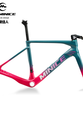 蒙纳斯minice R1PB碳纤维公路车架破风平把公路车架学生公路车架