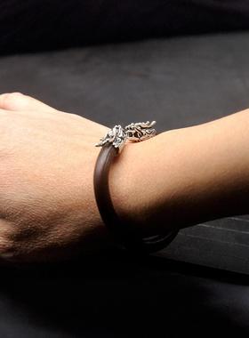 西藏野生无节开口配饰鸡血藤手镯