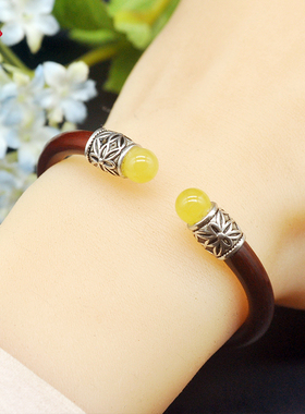 鸡血藤手镯西藏鸡血藤手镯民族风