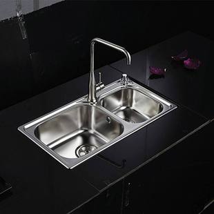 72x40 68x39 75x40cm加厚水槽洗碗池水槽双槽拉丝厨 68x38 65x38