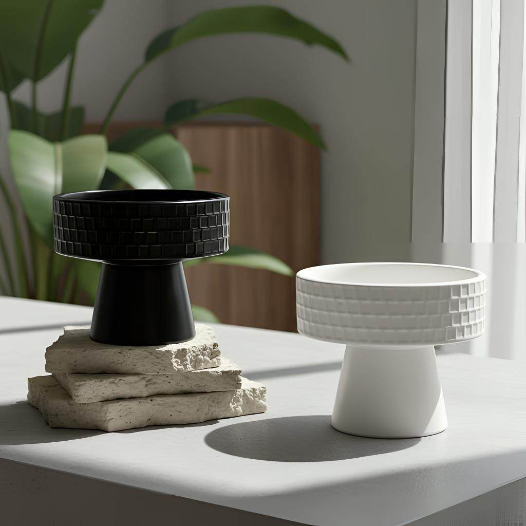 新中式苔藓球无孔陶瓷花盆高脚盆果盘百搭室内装饰摆件剑山插花器,鲜花速递/花卉仿真/绿植园艺,花盆,淘宝优惠券,粉丝福利购,淘宝优惠卷