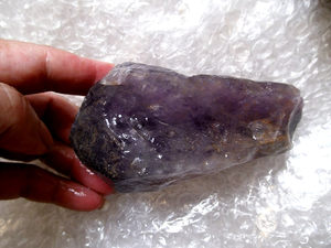 乌拉圭新款新鲜出炉天然原矿紫水晶原石摆件116*55*44mm310g