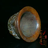Антиквариат коллекция старая хлопковая чашка украшения Shuangya Dragon Beast Old Horn Cup Original Horiko Tiger Новые старые предметы