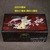 Инкрустация камня из розового дерева, коробочка для хранения из натурального дерева из старинного материала, сундук с сокровищами