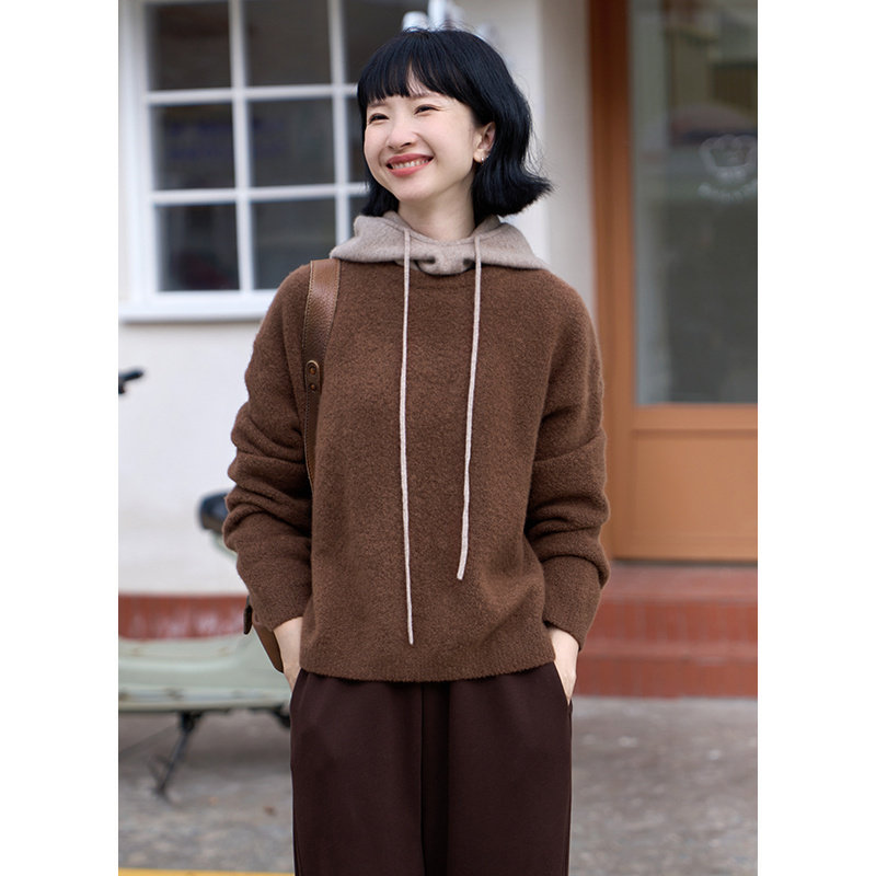 忘城M1252座/可可与你/23秋冬新品可可咖色圈圈纱亲肤山羊绒毛衣,女装/女士精品,羊绒衫,淘宝优惠券,粉丝福利购,淘宝优惠卷