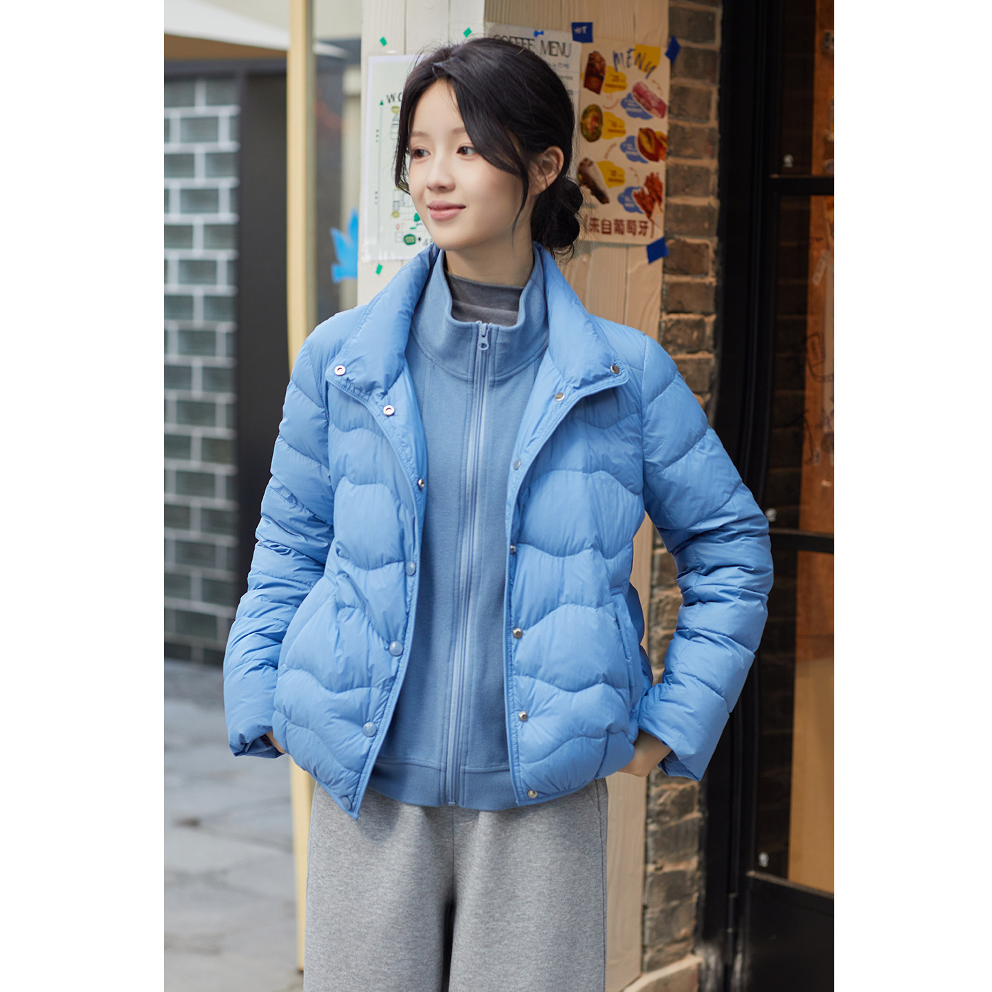 忘城A1119座/云朵泡芙/冬季新款新国标90白鸭绒防水不跑绒羽绒服