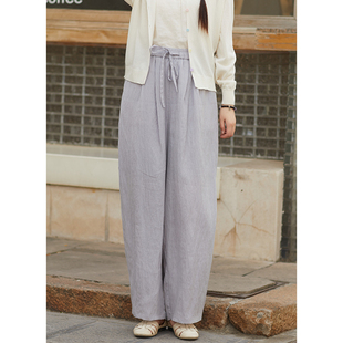 新款 夏季 天丝涤纶薄款 凉感休闲哈伦裤 子 忘城Y684座 小个子裤 夏风