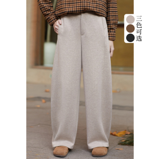 百搭休闲长裤 忘城H1428座 重磅460G加厚保暖直筒卫裤 冬季 女 垂序