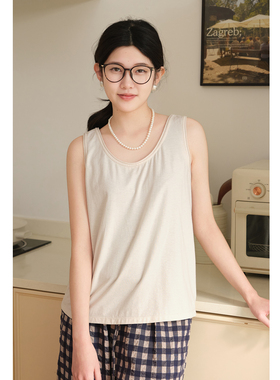 忘城N993座/柔软的云/26春新款亚麻棉亲肤透气百搭背心吊带女内搭