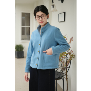 徒山绒休闲外套立领长袖 忘城W214座 新款 26年春季 上衣女 自在山野