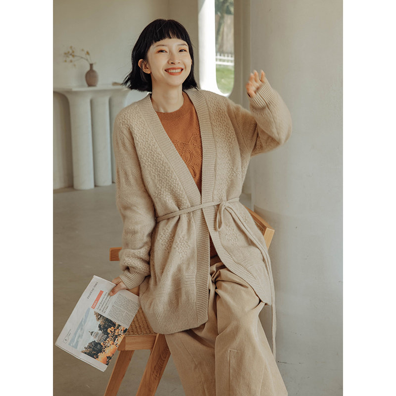 忘城M750座/羊绒的世界/2021冬新品多款全羊绒加厚绞花毛衣外套女,女装/女士精品,毛衣,淘宝优惠券,粉丝福利购,淘宝优惠卷