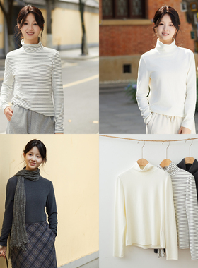 忘城A1106座/温柔底气/秋冬新款优可丝磨毛保暖打底衫女中高领