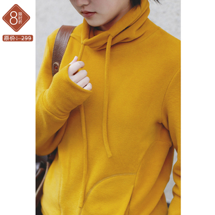 德绒加厚高领卫衣堆堆领上衣内搭打底女 冬款 忘城N951座 雪落围炉