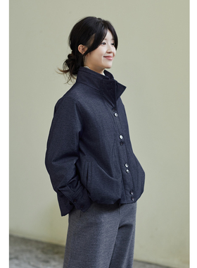 忘城A1133座/夕阳的终曲/冬季仿牛仔丹宁3M新雪丽棉靛棉服外套