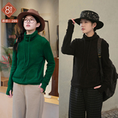 冬款 忘城N950座 雪落围炉 德绒加厚高领卫衣堆堆领上衣内搭打底女