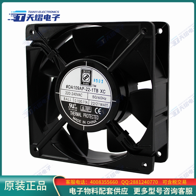 AC风扇OA109AP-22-1TBXC【FAN AXIAL 120X38MM 230VAC TERM】