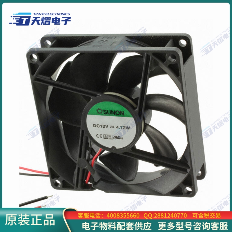 无刷直流风扇GF80251B1-000U-AE9【FAN AXIAL 80X25MM 12VDC WIRE