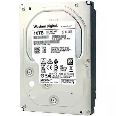 WD/西部数据 WUS721010ALE6L4 10T HC330企业级NAS服务器机械硬盘