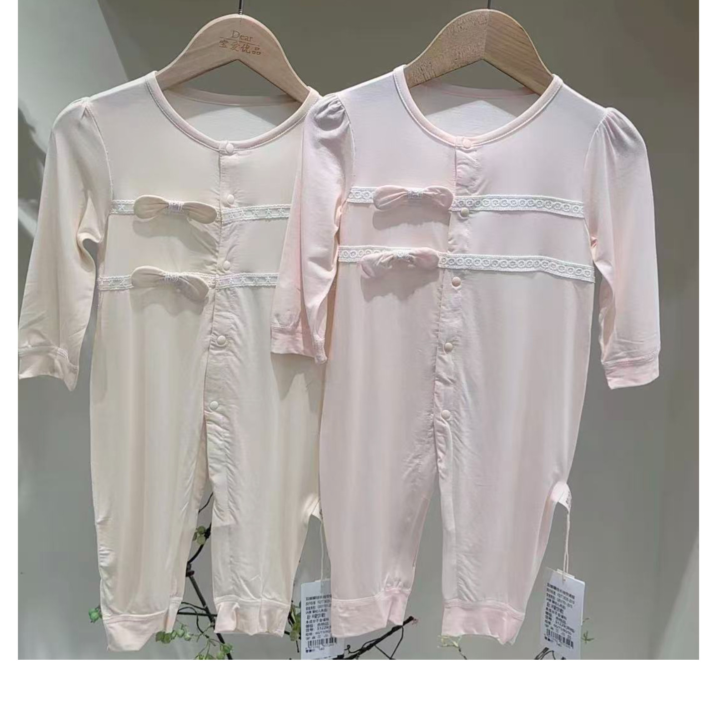 婴儿连体衣夏超薄长袖哈衣爬服新生儿衣服宝宝外出服