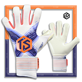 大火足球TROBR拓佰白紫X德国无护指专业足球门将守门员手套洗碗套