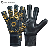 光环门将守门员手套ELITE AZTECA黑金带护指人草比赛训练大火足球