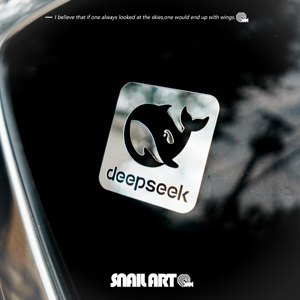 deepseek标志openai人工智能金属贴纸汽车摩托车身电脑周边装饰贴