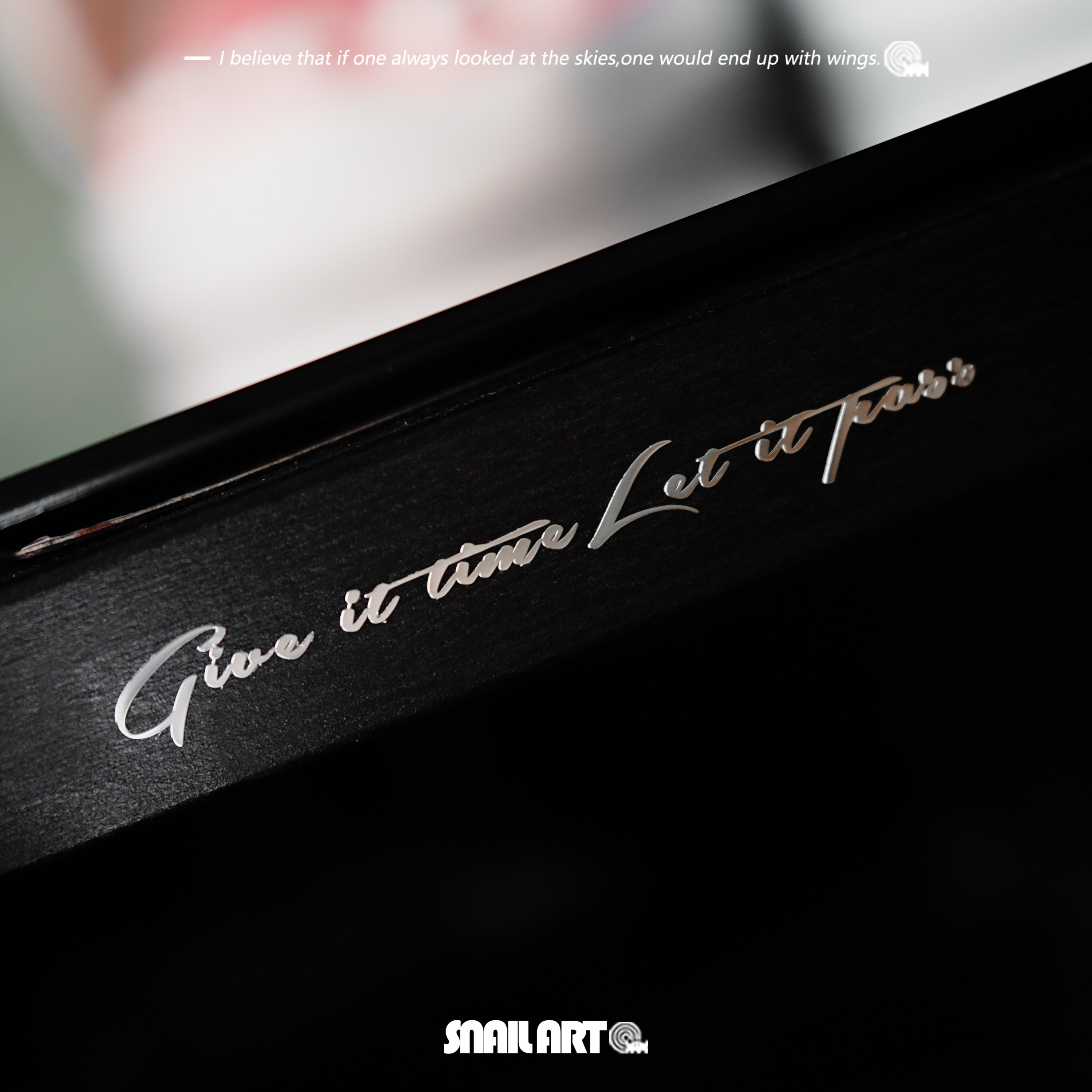 给时间时间让过去过去英文金属贴纸个性创意笔记本电脑吉他装饰贴