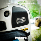 请勿触碰创意刀片安全警示金属银色贴纸车身遮挡划痕前后挡车尾贴