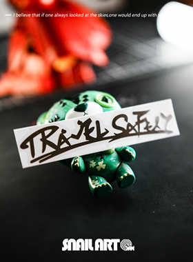 Travel safely旅行出入平安金属贴纸个性创意高级感电脑机箱车贴