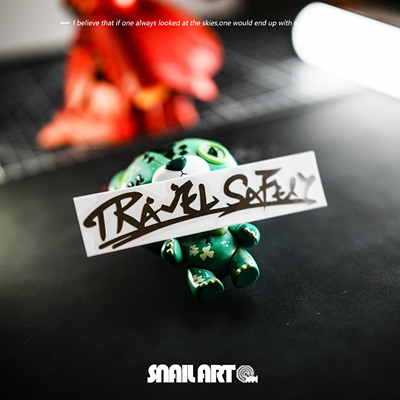 Travel safely旅行出入平安金属贴纸个性创意高级感电脑机箱车贴