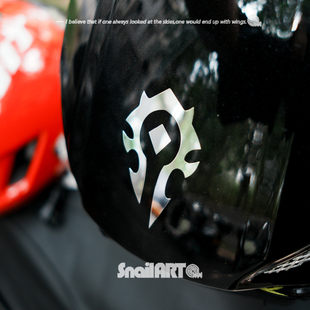 SN蜗牛 魔兽世界金属贴为了部落联盟徽章WOW标志油箱头盔平板手机