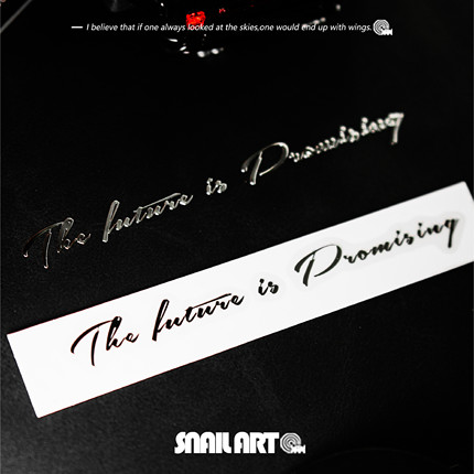 未来可期英文金属贴纸个性高级感笔记本电脑机箱头盔吉他车装饰贴