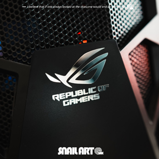 华硕ROG玩家国度 饰贴 败家之眼金属贴纸笔记本电脑机箱平板手机装