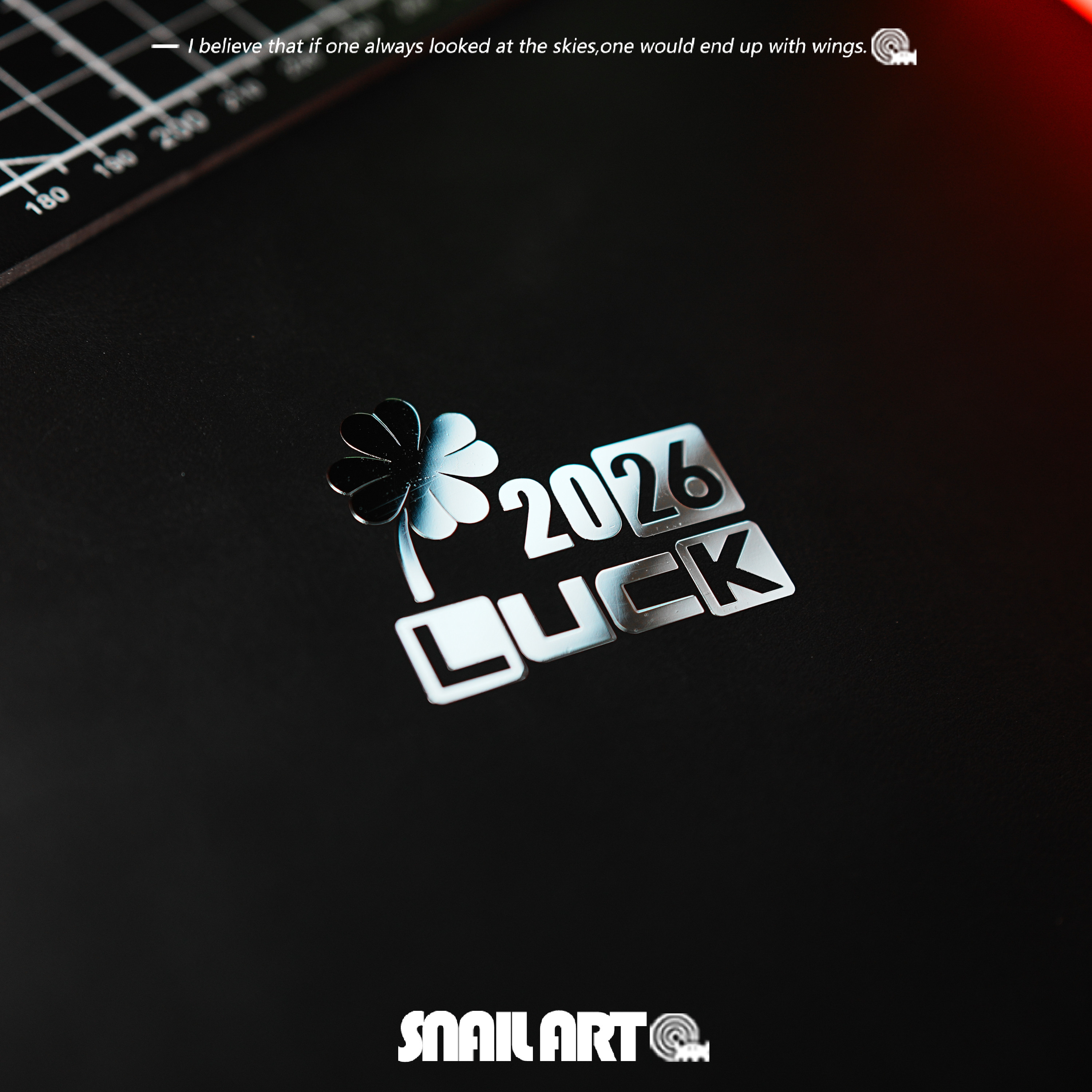 幸运四叶草金属贴纸个性创意高级感笔记本电脑手机吉他细节装饰