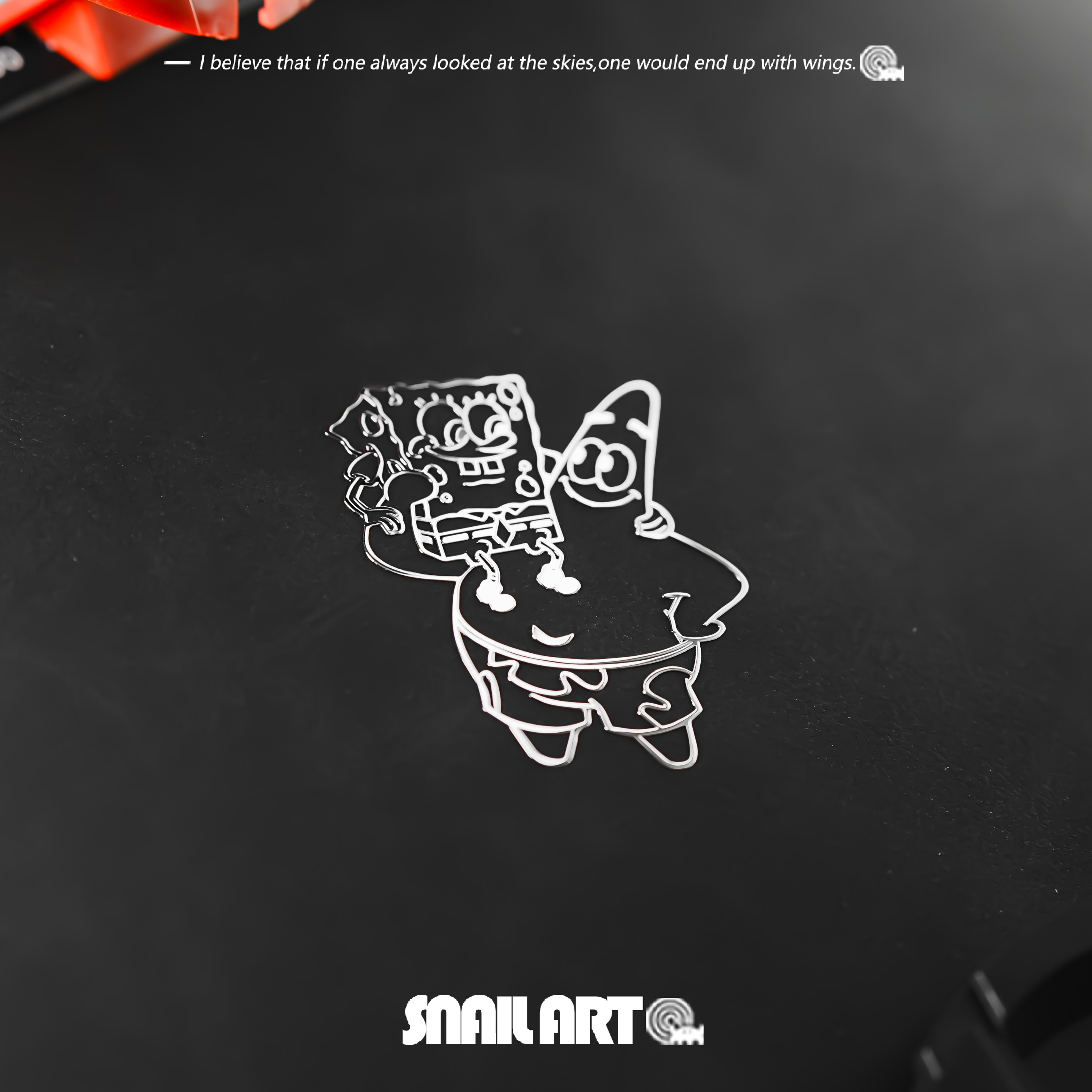 海绵宝宝派大星金属贴纸个性创意高级感笔记本电脑手机细节车贴饰