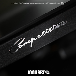 Competition竞技英文金属贴纸笔记本电脑机箱手机汽车细节装饰贴