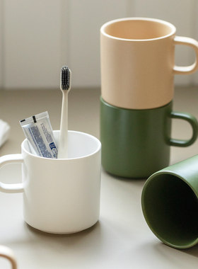 高级感陶瓷咖啡杯复古下午茶水杯碟套装马克杯洗簌漱口杯民宿酒店