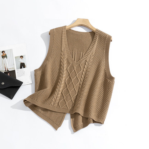 针织马甲背心女宽松无袖
