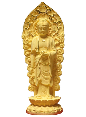 绒沙金西方三圣菩萨阿弥陀佛像