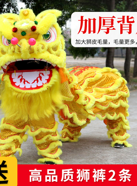 舞狮道具南狮成人全套表演用品仿澳洲羊毛醒狮标准狮头套装服装