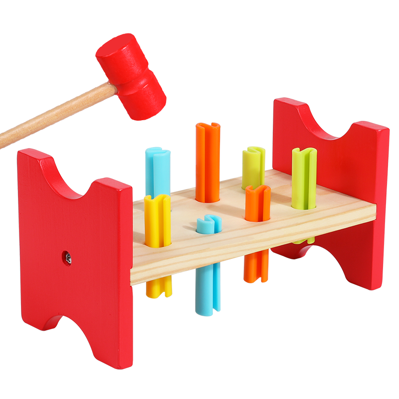 蒙氏彩虹敲敲台捶捶乐击桩打地鼠小锤子宝宝幼儿童早教游戏玩具