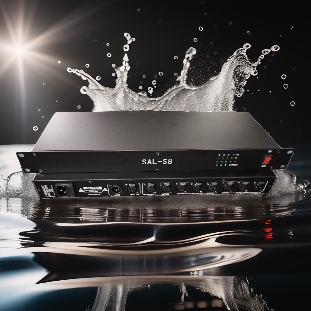 Dmx512灯光隔离8路信号放大器 信号分配器 光束帕灯cob信号增强器