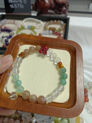 直播金太阳+绿草莓白水手串8