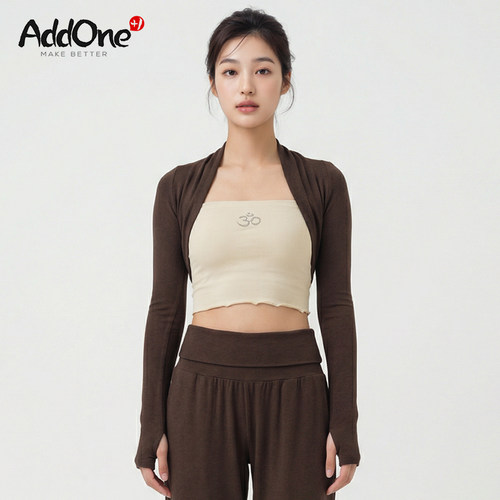 瑜伽时尚运动披肩长袖外搭