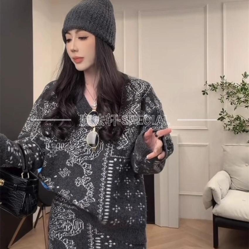 复古套装两件套女2025新款