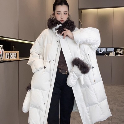 毛领长款羽绒服女2025新款冬季