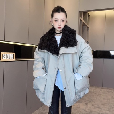 中长款派克服羽绒服女款