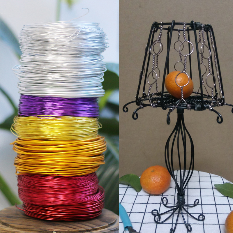 手工软铁丝花艺造型铝线黑色diy自行车编姓名婚礼衣架皇冠定型