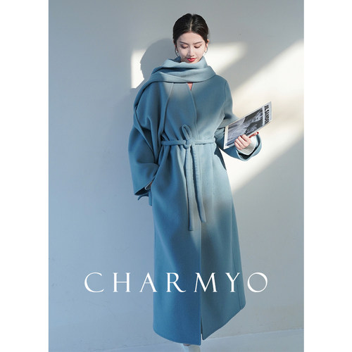 围巾羊毛长款大衣羊毛